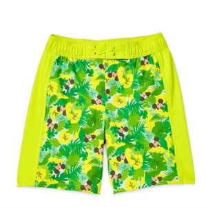 Disney Mickey Mouse Neon Green Swim Shorts Little Boys Size 3 NWT